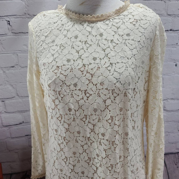 FRENCH Connection Cream Lace Long sleeve - Picture 3 of 16